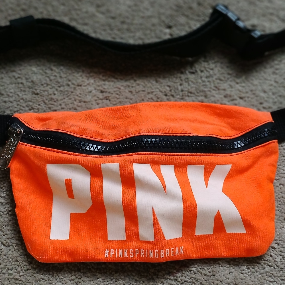 PINK Victoria's Secret Waist Bag/belt Bag (Neon) Orange. Adjustable.